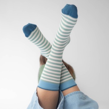 Socks Stripe Sea by Bonne...