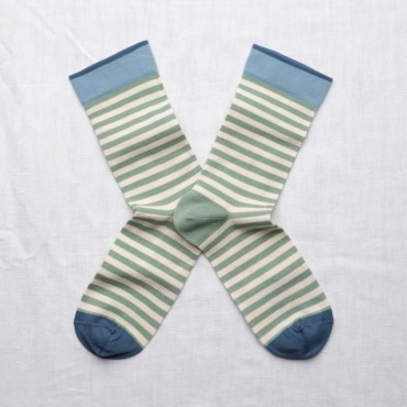 Socks Stripe Sea by Bonne Maison