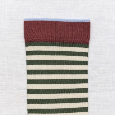 Socks Stripe Spruce by Bonne Maison