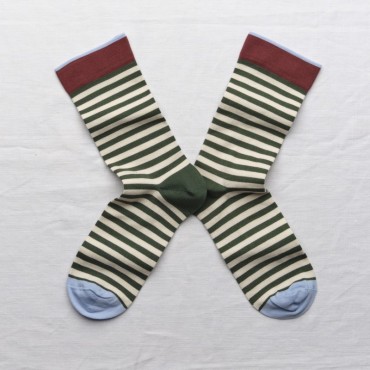 Socks Stripe Spruce by Bonne Maison